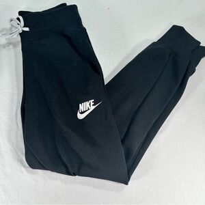 Nike Women’s Black Sweatpants with White Logo